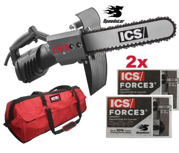 Betonkettensäge ICS Cardi CD35-230V-WL Coccodrillo CD35 30 cm mit Diamantkette ICS Force3-29 Speedster Kette